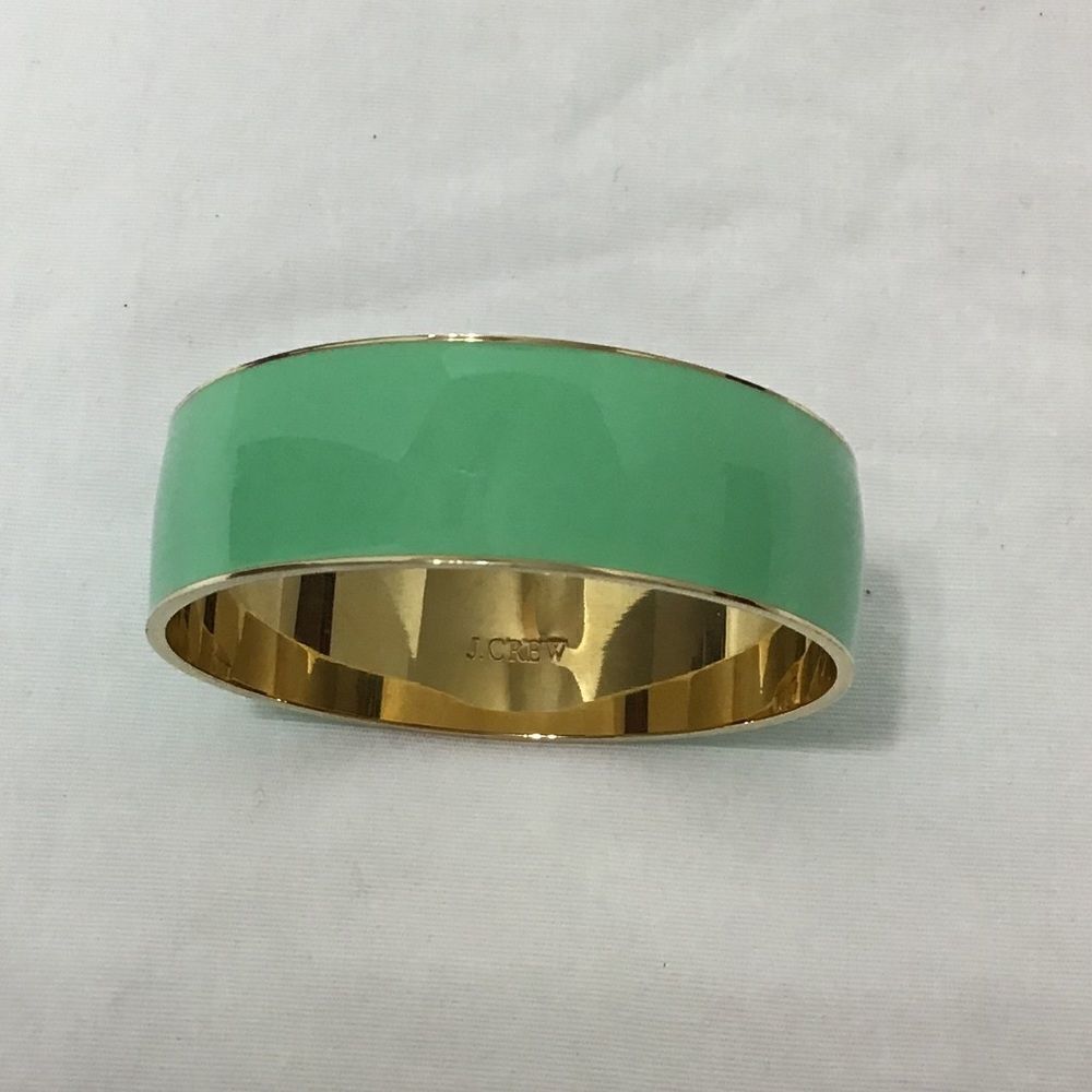 J. Crew Green Gold Metal Bangle